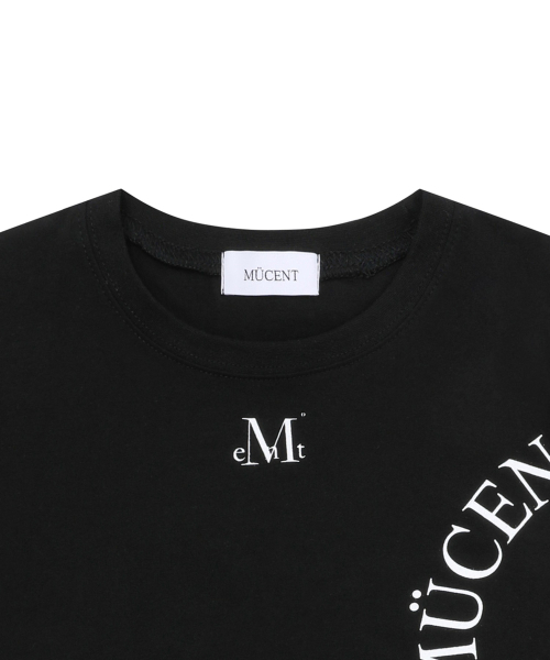 MUCENT（ムセント）の「サイド円形ロゴ半袖Tシャツ（Tシャツ/カットソー・レディース・ブラック・SHORT/MEDIUM/LARGE/X-LARGE）」の2枚目の写真