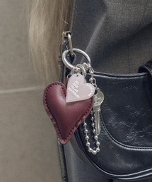 GOLDY（ゴールディ）の「【GOLDY】レザー タッチ ハート バッグ チャーム 7251102（キーホルダー）」