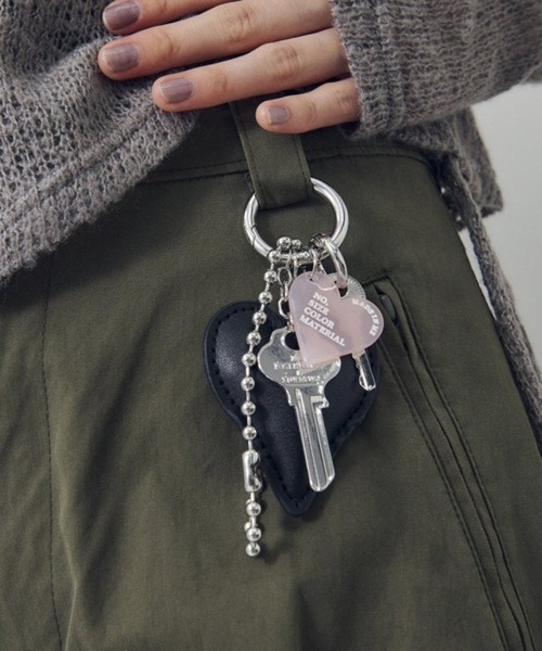 GOLDY】レザー タッチ ハート バッグ チャーム 7251102（キーホルダー