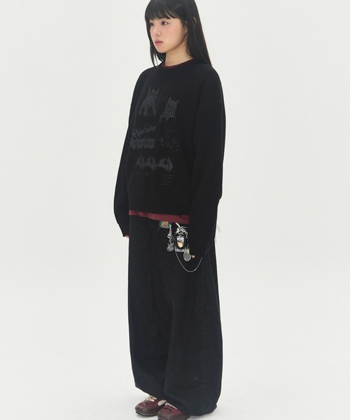 Video Jockey(ビデオジョッキー)の「【UNISEX】VIDEO JOCKEY/hip sterニットプルオーバー(ニット/セーター・レディース・アイボリー/オリーブ/ブラック・LARGE/MEDIUM)」の13枚目の写真
