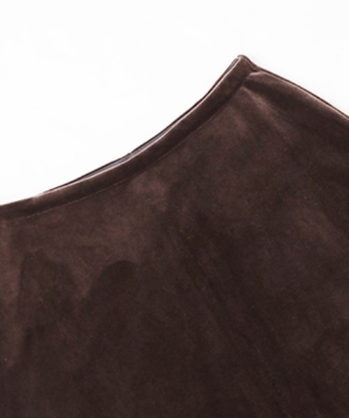 COCOMOMO（ココモモ）の「大人上品な光沢を纏う ベロアスカート ロング フレアスカート ベロア スカート ロングスカート オケージョン パーティー 秋服 冬服（スカート・レディース・ブラック/ブラウン・M/L）」の22枚目の写真