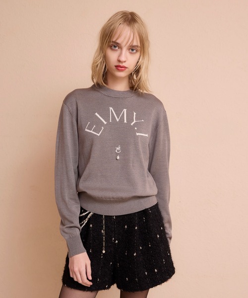 EIMY ISTOIRE(エイミーイストワール)の「EIMYニットプルオーバー(ニット/セーター・レディース・ホワイト/ピンク/レッド/グレー/ブラック・F)」の3枚目の写真