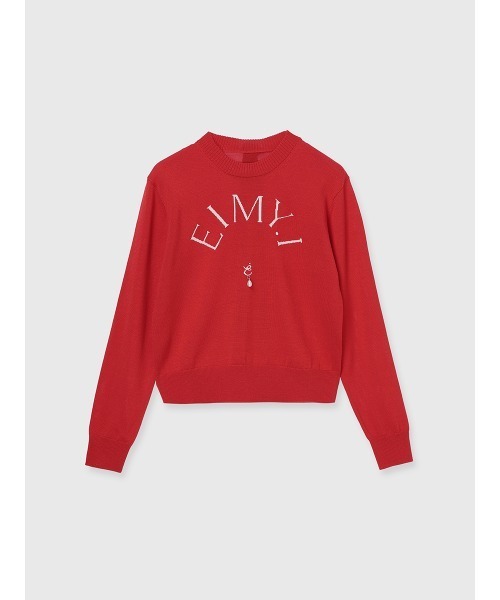 EIMY ISTOIRE(エイミーイストワール)の「EIMYニットプルオーバー(ニット/セーター・レディース・ホワイト/ピンク/レッド/グレー/ブラック・F)」の5枚目の写真