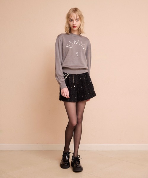 EIMY ISTOIRE(エイミーイストワール)の「EIMYニットプルオーバー(ニット/セーター・レディース・ホワイト/ピンク/レッド/グレー/ブラック・F)」の6枚目の写真