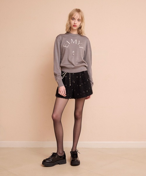 EIMY ISTOIRE(エイミーイストワール)の「EIMYニットプルオーバー(ニット/セーター・レディース・ホワイト/ピンク/レッド/グレー/ブラック・F)」の7枚目の写真