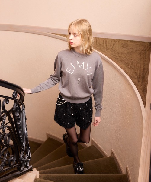 EIMY ISTOIRE(エイミーイストワール)の「EIMYニットプルオーバー(ニット/セーター・レディース・ホワイト/ピンク/レッド/グレー/ブラック・F)」の8枚目の写真