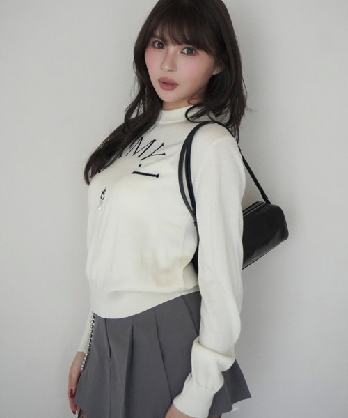 EIMY ISTOIRE(エイミーイストワール)の「EIMYニットプルオーバー(ニット/セーター・レディース・ホワイト/ピンク/レッド/グレー/ブラック・F)」の17枚目の写真