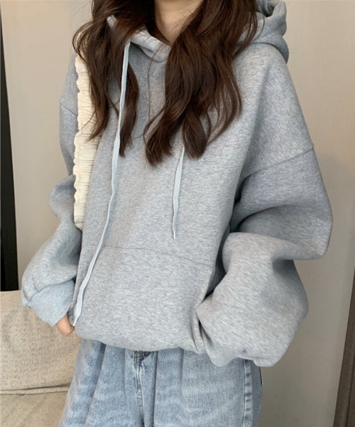 SallyLunn(サリーラン)の「フーディースウェットトップス(スウェット・レディース・ネイビー/ホワイト/ブラック/グレー・LARGE/MEDIUM)」の3枚目の写真