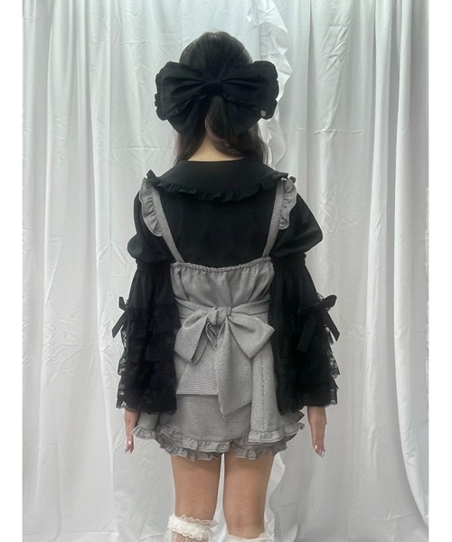 Ank Rouge（アンクルージュ）の「ハートエプロンSETUP（ワンピース・レディース・ブラック/グレー・M）」の7枚目の写真