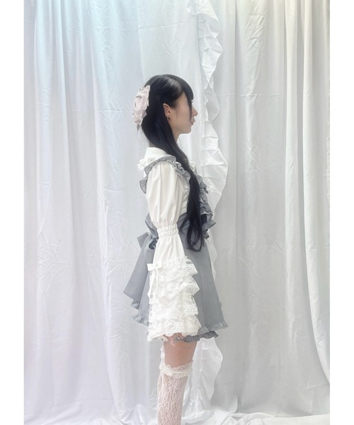 Ank Rouge（アンクルージュ）の「ハートエプロンSETUP（ワンピース・レディース・ブラック/グレー・M）」の11枚目の写真