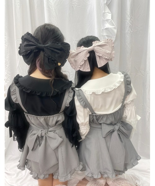 Ank Rouge（アンクルージュ）の「ハートエプロンSETUP（ワンピース・レディース・ブラック/グレー・M）」の12枚目の写真