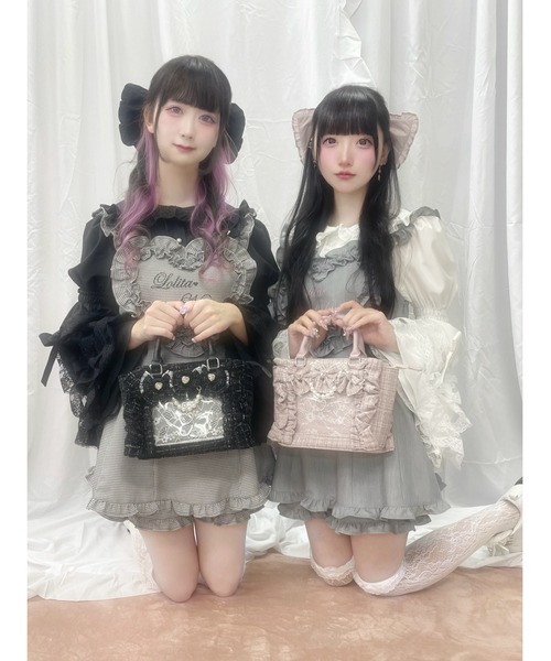 Ank Rouge（アンクルージュ）の「ハートエプロンSETUP（ワンピース・レディース・ブラック/グレー・M）」の15枚目の写真