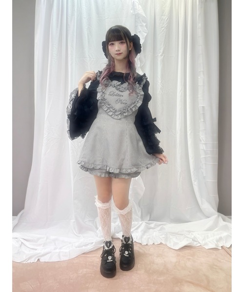 Ank Rouge（アンクルージュ）の「ハートエプロンSETUP（ワンピース・レディース・ブラック/グレー・M）」の5枚目の写真