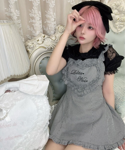 Ank Rouge（アンクルージュ）の「ハートエプロンSETUP（セットアップ・レディース・ブラック/グレー・M）」の22枚目の写真