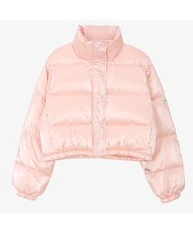 UNKNOWN PLANET（アンノウンプラネット）の「グロッシーツーウェイクロッププファーパディングジャケットピンク（ダウンジャケット/コート）」