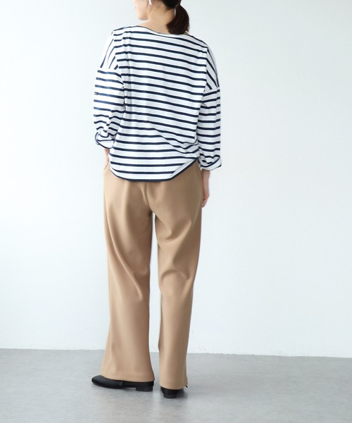 Le Minor（ルミノア）の「PETIT COPAINオーバーサイズトップス【Le minor/ルミノア】（Tシャツ/カットソー・レディース・ピンク/ネイビー/キャメル・38）」の5枚目の写真