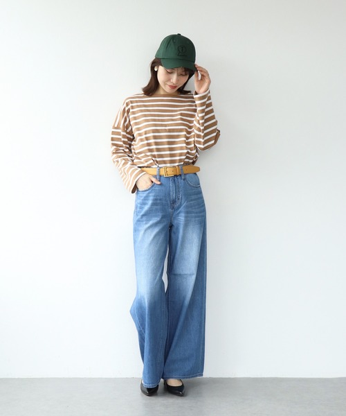 Le Minor（ルミノア）の「PETIT COPAINオーバーサイズトップス【Le minor/ルミノア】（Tシャツ/カットソー・レディース・ピンク/ネイビー/キャメル・38）」の8枚目の写真