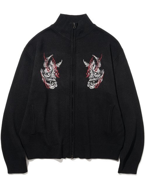 Devil Knit Zip up - Black（ニット/セーター）｜NOT4NERD（ノット