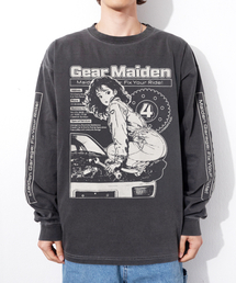 QT8 GARMENTS（キューティーエイトガーメント）の「RG Gear Maiden Washed Long Sleeve (Charcoal)（Tシャツ/カットソー）」