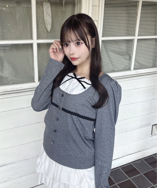 one way（ワンウェイ）の「レイヤード風カットソー（Tシャツ/カットソー・レディース・ベージュ系その他/ブラック系その他/グレー/ブラック・FREE）」の18枚目の写真