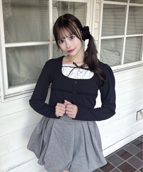 one way（ワンウェイ）の「レイヤード風カットソー（Tシャツ/カットソー・レディース・ベージュ系その他/ブラック系その他/グレー/ブラック・FREE）」の13枚目の写真