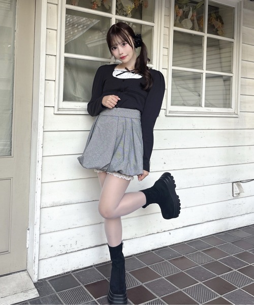 one way（ワンウェイ）の「レイヤード風カットソー（Tシャツ/カットソー・レディース・ベージュ系その他/ブラック系その他/グレー/ブラック・FREE）」の15枚目の写真