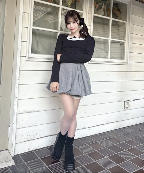 one way（ワンウェイ）の「レイヤード風カットソー（Tシャツ/カットソー・レディース・ベージュ系その他/ブラック系その他/グレー/ブラック・FREE）」の17枚目の写真