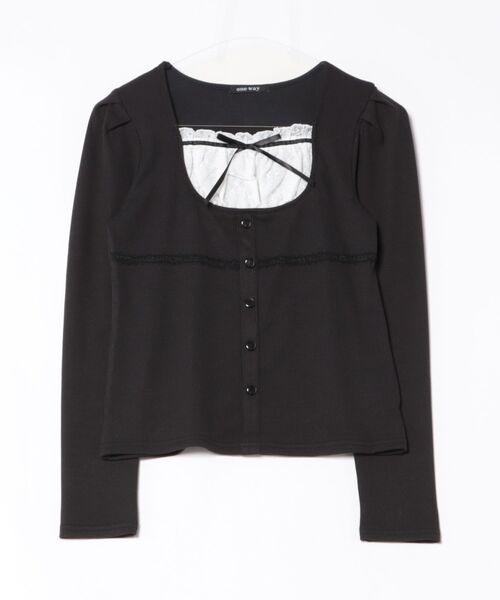 one way（ワンウェイ）の「レイヤード風カットソー（Tシャツ/カットソー・レディース・ベージュ系その他/ブラック系その他/グレー/ブラック・FREE）」の7枚目の写真