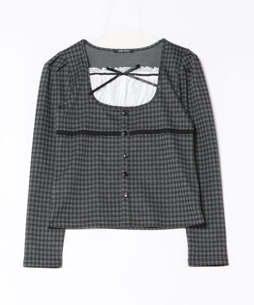 one way（ワンウェイ）の「レイヤード風カットソー（Tシャツ/カットソー・レディース・ベージュ系その他/ブラック系その他/グレー/ブラック・FREE）」の10枚目の写真