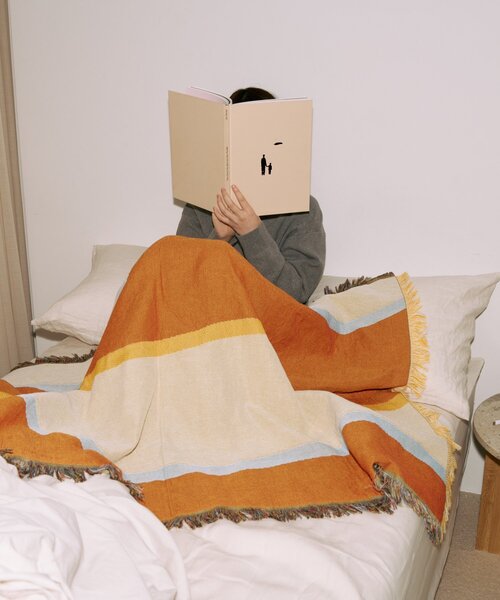 SAHIR(サヒール)の「【SAHIR サヒール】Throwket Rain water スローケット(ブランケット・レディース・グリーン/アイボリー・0)」の10枚目の写真