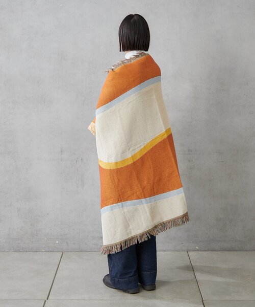 SAHIR(サヒール)の「【SAHIR サヒール】Throwket Rain water スローケット(ブランケット・レディース・グリーン/アイボリー・0)」の13枚目の写真