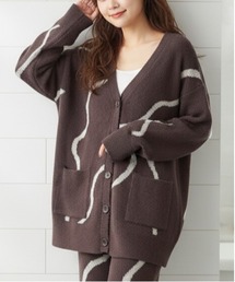 Muscat（マスカット）の「【セットアップ可！】アートラインふわもちニットカーディガン（ルームウェア/パジャマ）」