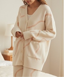 Muscat（マスカット）の「【セットアップ可！】アートラインふわもちニットカーディガン（ルームウェア/パジャマ）」