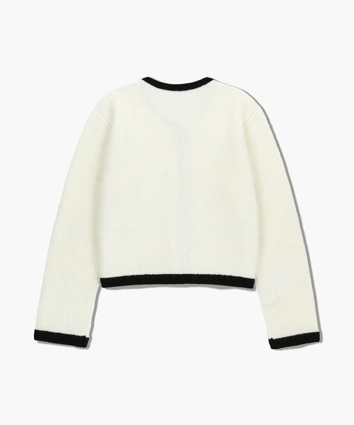 MARITHE + FRANCOIS GIRBAUD(マリテフランソワジルボー)の「W BOUCLE KNIT ROUND NECK CARDIGAN(カーディガン/ボレロ・レディース・Black/アイボリー・MEDIUM/SMALL)」の17枚目の写真