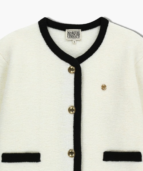 MARITHE + FRANCOIS GIRBAUD(マリテフランソワジルボー)の「W BOUCLE KNIT ROUND NECK CARDIGAN(カーディガン/ボレロ・レディース・Black/アイボリー・MEDIUM/SMALL)」の18枚目の写真