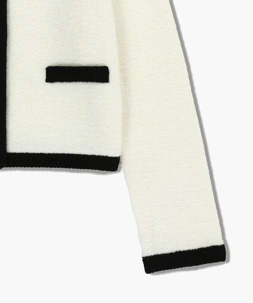 MARITHE + FRANCOIS GIRBAUD(マリテフランソワジルボー)の「W BOUCLE KNIT ROUND NECK CARDIGAN(カーディガン/ボレロ・レディース・Black/アイボリー・MEDIUM/SMALL)」の20枚目の写真