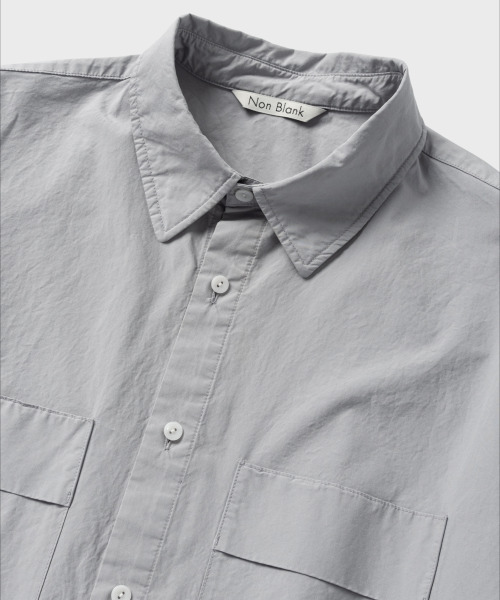 NONBLANK（ノンブランク）の「テンセルポケットシャツ_LIGHT GREY（シャツ/ブラウス・メンズ・ライトグレー・LARGE/X-LARGE/MEDIUM）」の3枚目の写真