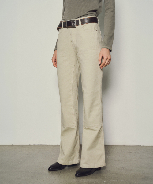 CITTA(シータ)の「ダブルニーブーツカットワークパンツ_CTB529(ベージュ)(その他パンツ・レディース・ベージュ・SMALL/MEDIUM/LARGE)」の1枚目の写真