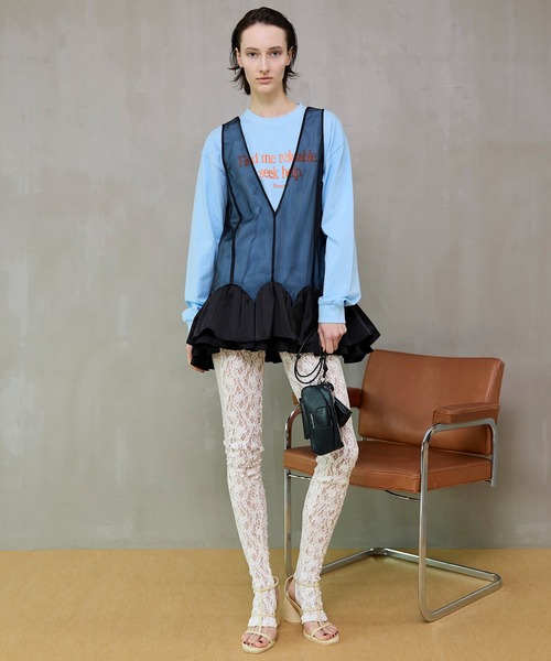 MAISON SPECIAL（メゾンスペシャル）の「Lace Leggings/レースレギンス（レギンス/スパッツ・レディース・ホワイト/ブルー/ブラック・FREE）」の10枚目の写真