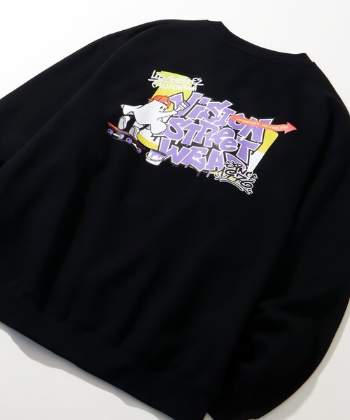 VISION STREET WEAR（ヴィジョンストリートウェア）の「【VISION STREET WEAR/ヴィジョンストリートウェア】Graffiti Ghost Sticker  Print Sweat/グラフィティ ゴースト ステッカー プリント スウェット（スウェット・メンズ・ライトグレー/ブラック/バイオレット・LL/M/L）」の12枚目の写真