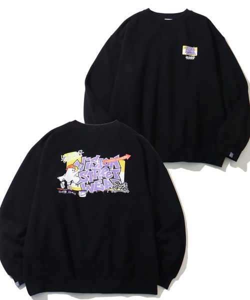 VISION STREET WEAR（ヴィジョンストリートウェア）の「【VISION STREET WEAR/ヴィジョンストリートウェア】Graffiti Ghost Sticker  Print Sweat/グラフィティ ゴースト ステッカー プリント スウェット（スウェット・メンズ・ライトグレー/ブラック/バイオレット・LL/M/L）」の11枚目の写真