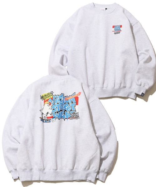 VISION STREET WEAR（ヴィジョンストリートウェア）の「【VISION STREET WEAR/ヴィジョンストリートウェア】Graffiti Ghost Sticker  Print Sweat/グラフィティ ゴースト ステッカー プリント スウェット（スウェット・メンズ・ライトグレー/ブラック/バイオレット・LL/M/L）」の9枚目の写真