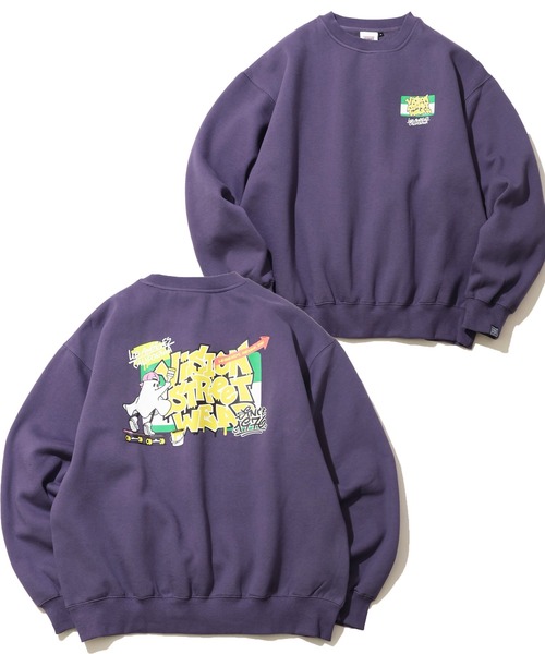 VISION STREET WEAR（ヴィジョンストリートウェア）の「【VISION STREET WEAR/ヴィジョンストリートウェア】Graffiti Ghost Sticker  Print Sweat/グラフィティ ゴースト ステッカー プリント スウェット（スウェット・メンズ・ライトグレー/ブラック/バイオレット・LL/M/L）」の10枚目の写真