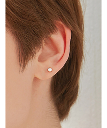 DOUZE（ドゥズ）の「14K ミルグレインベゼルキューイヤリング（ピアス（両耳用））」