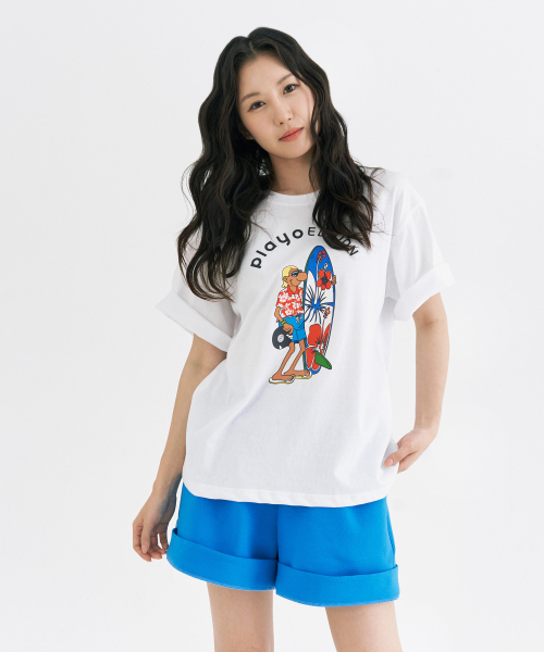 PLAYO(プレイオ)の「ボードTシャツ _ アイボリー(Tシャツ/カットソー・レディース・その他・FREE)」の2枚目の写真