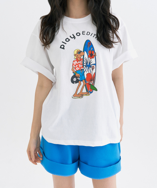 PLAYO(プレイオ)の「ボードTシャツ _ アイボリー(Tシャツ/カットソー・レディース・その他・FREE)」の4枚目の写真