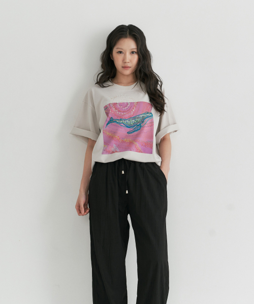 PLAYO(プレイオ)の「水の道 Tシャツ _ ベージュ(Tシャツ/カットソー・レディース・その他・MEDIUM/LARGE)」の2枚目の写真