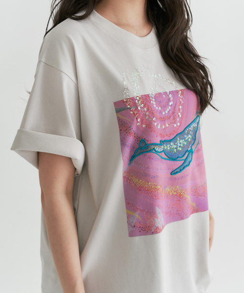 PLAYO(プレイオ)の「水の道 Tシャツ _ ベージュ(Tシャツ/カットソー・レディース・その他・MEDIUM/LARGE)」の3枚目の写真