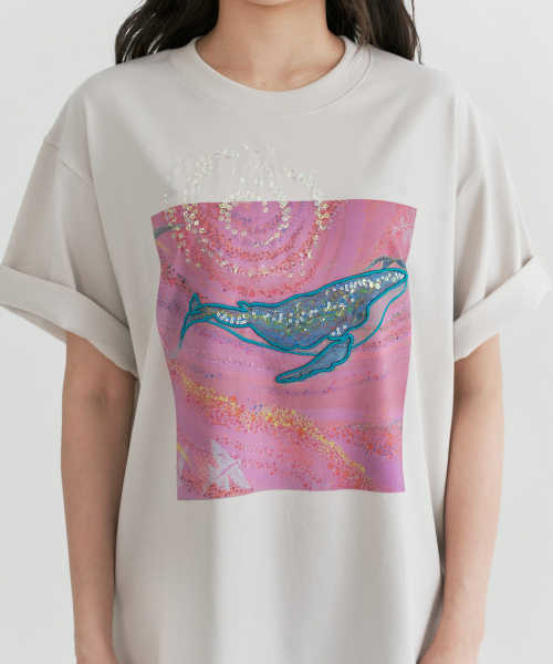 PLAYO(プレイオ)の「水の道 Tシャツ _ ベージュ(Tシャツ/カットソー・レディース・その他・MEDIUM/LARGE)」の4枚目の写真