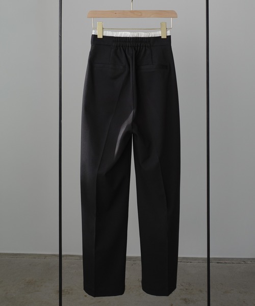 Louere(ルエレ)の「ダブルウエストパンツ(スラックス・レディース・ブラック/アイボリー/チャコール・SMALL/MEDIUM/LARGE/X-LARGE)」の20枚目の写真
